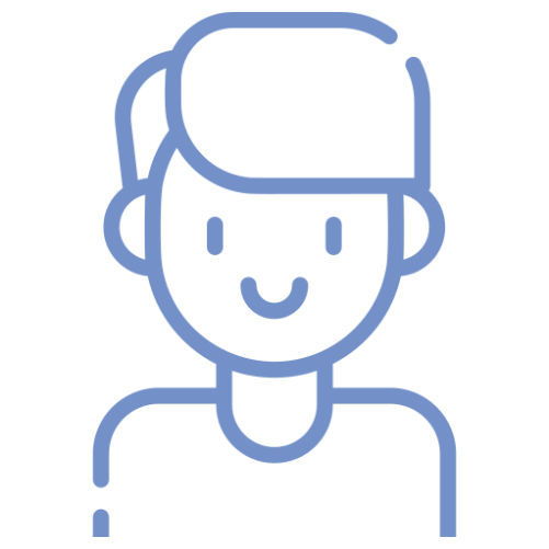 Chłopak ikona niebieska