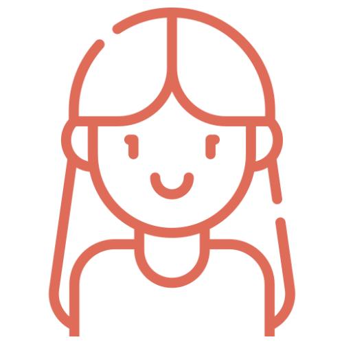 Ikona dziewczyna czerwona