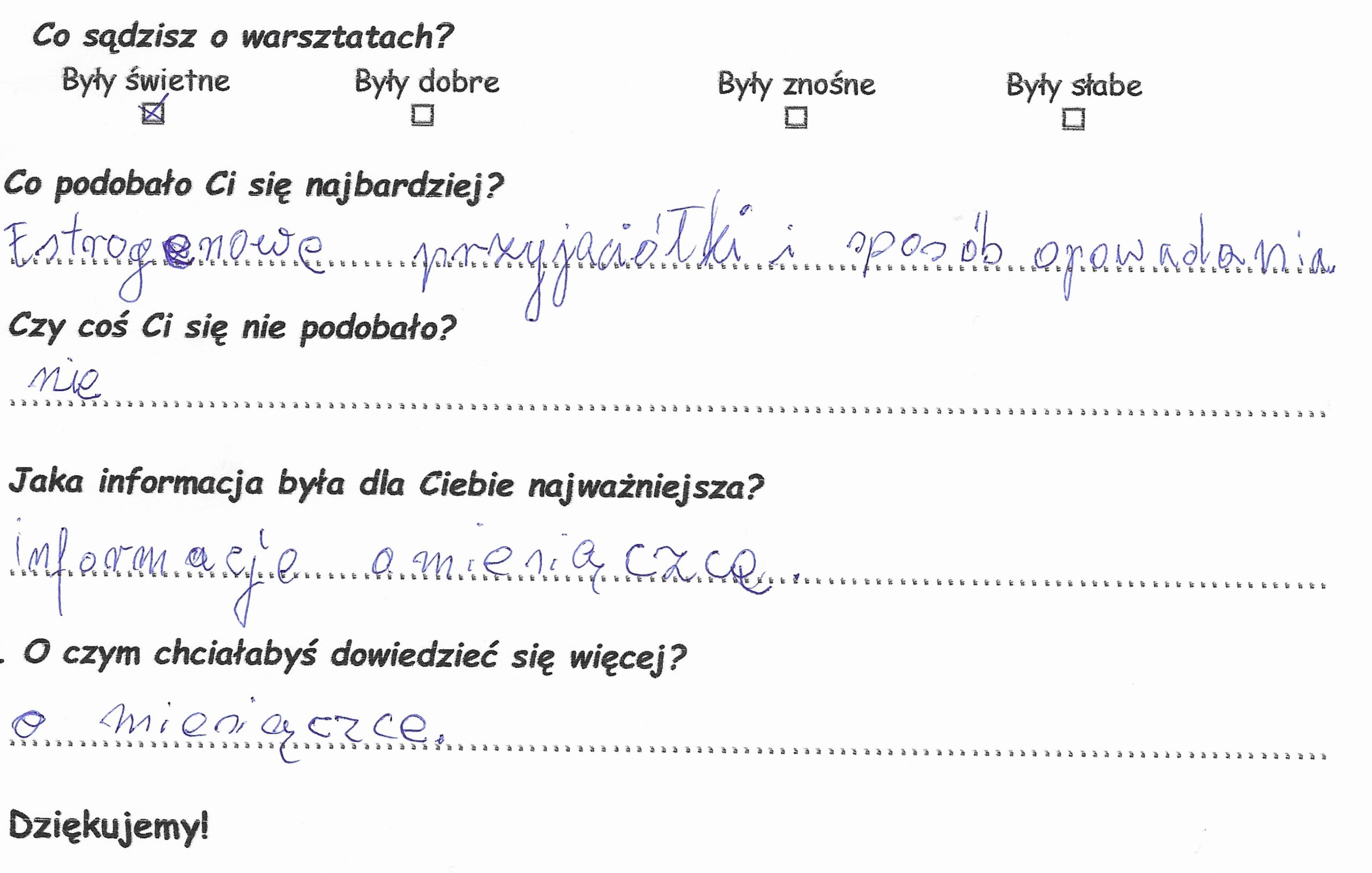 Opinie o warsztatach dla dzieci w wieku 10-12 lat