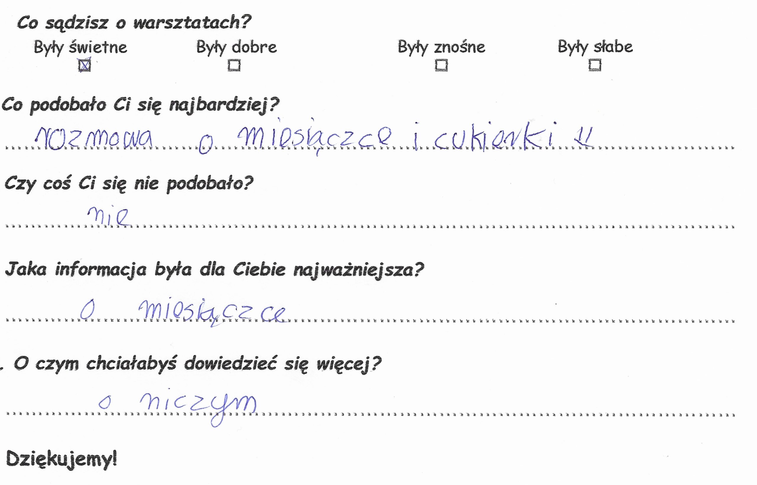 Opinie o warsztatach dla dzieci w wieku 10-12 lat